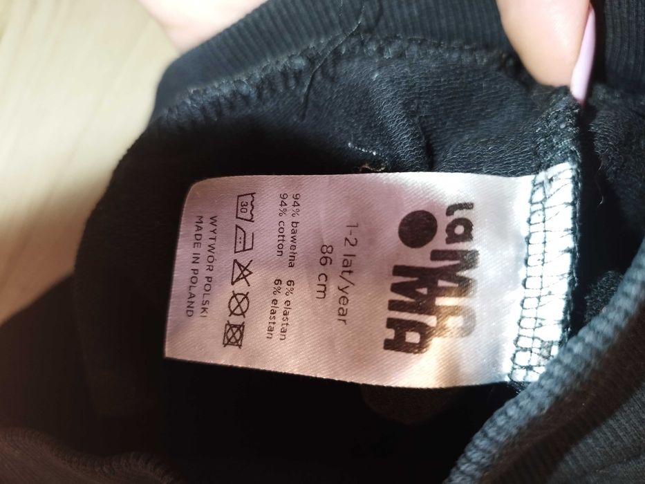 La Mama czarna bluza w kropki 1-2 lat 86 cm