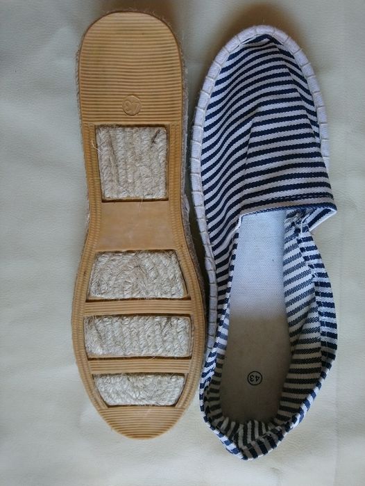 Мокасини еспадрільї тапочки 43