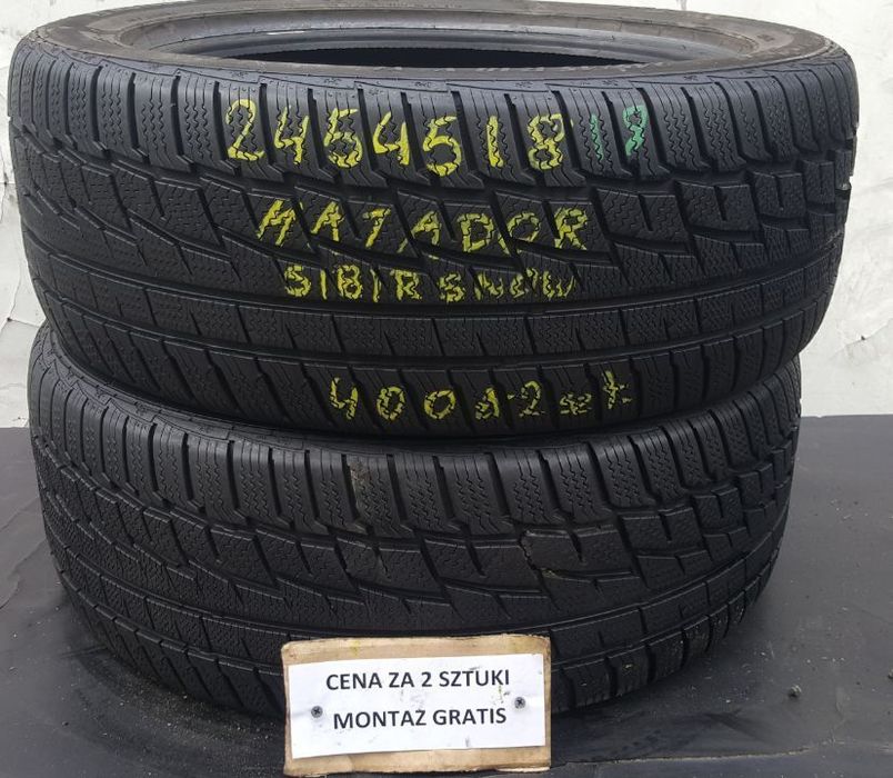 245/45/18 cena za 2 szt zimowe* matador wa-wa centrum.gwarancja!!! mon