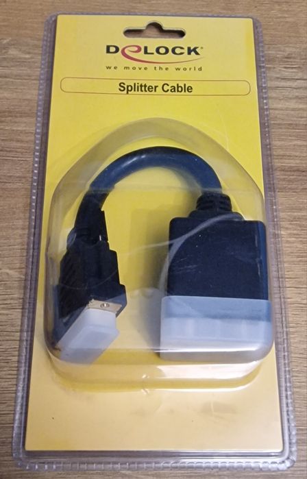 Splitter Kabel DeLock 65052, DVI 29 Pin na DVI 29 + VGA, Nowy