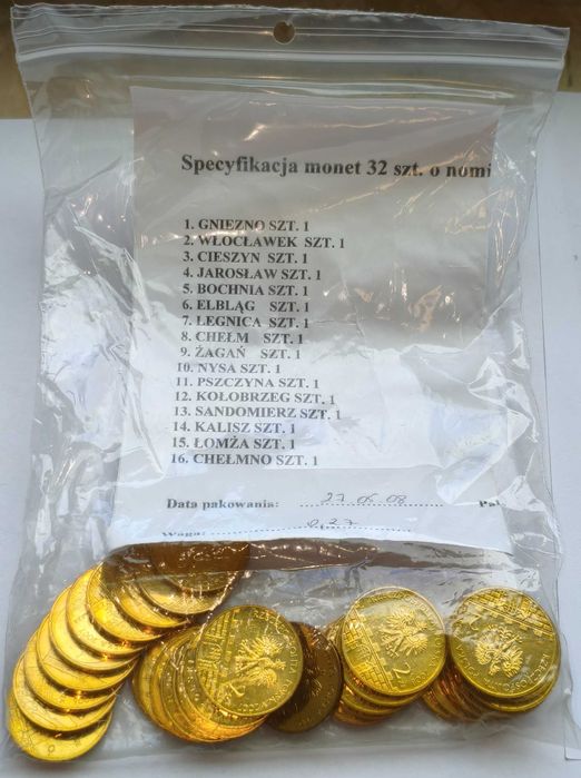 2 zł Historyczne miasta w Polsce 32 sztuki /zestaw menniczy NBP/