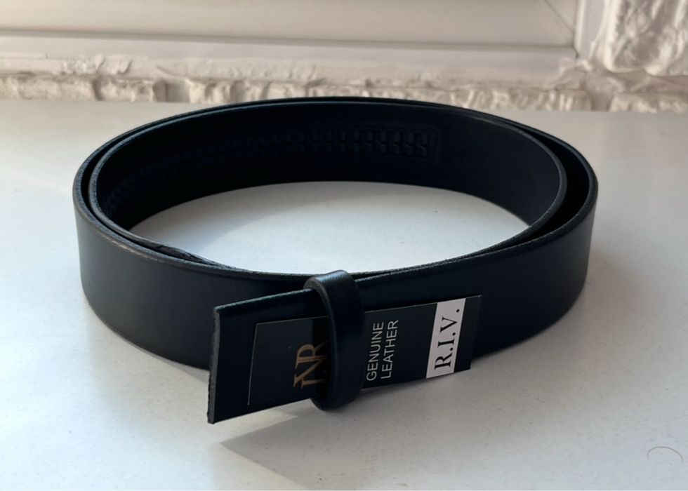 Кожаный ремень автомат без пряжки / ремінь шкіряний автомат без пряжки