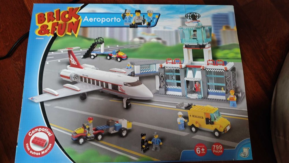 Set Construção Aeroporto - Brick & Fun (799 peças) | NOVO E SELADO