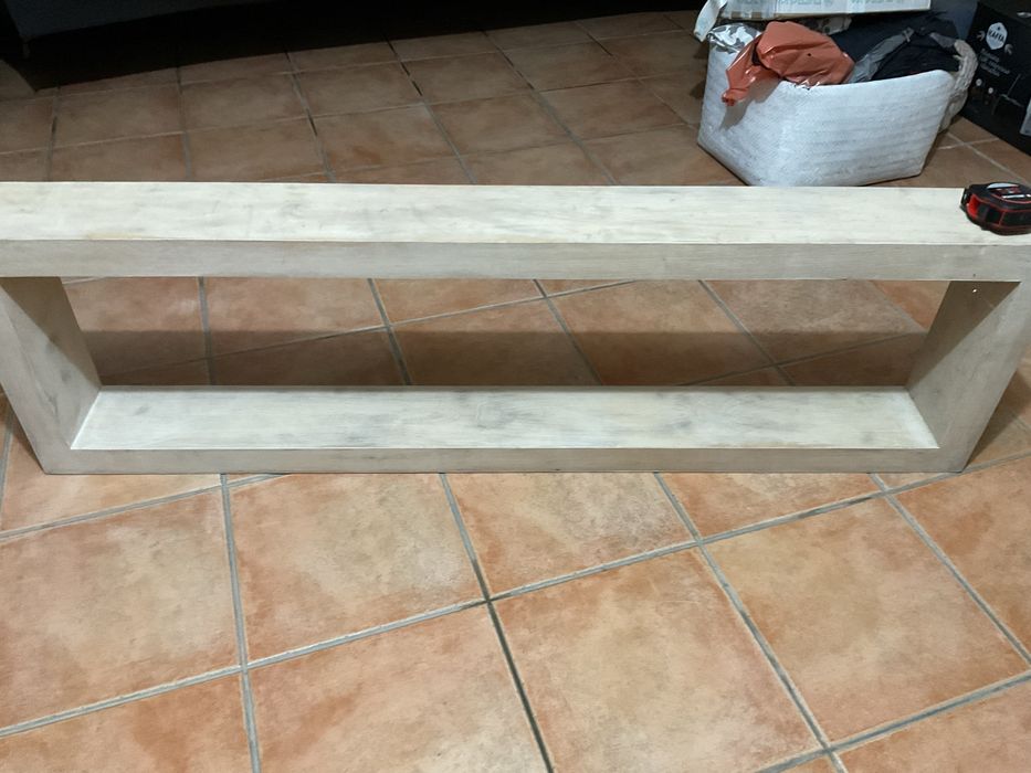 Rectangulo prateleira em madeira