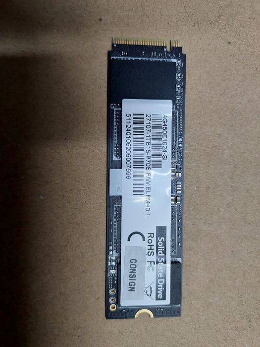 SSD накопичувач GIGABYTE AORUS Gen4 5000E SSD 1 TB (AG450E1024-G)