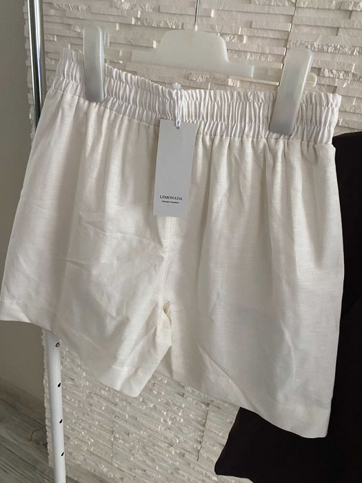 Lemonada nowe spodenki szorty bermudy lniane creme M-L