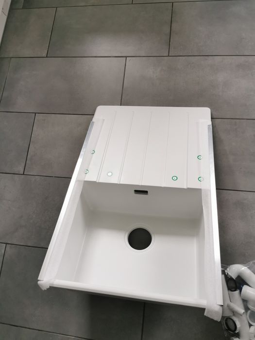 Nowy Zlew Granitowy Biały do kuchni Kopenhaga 78cm x 50cm