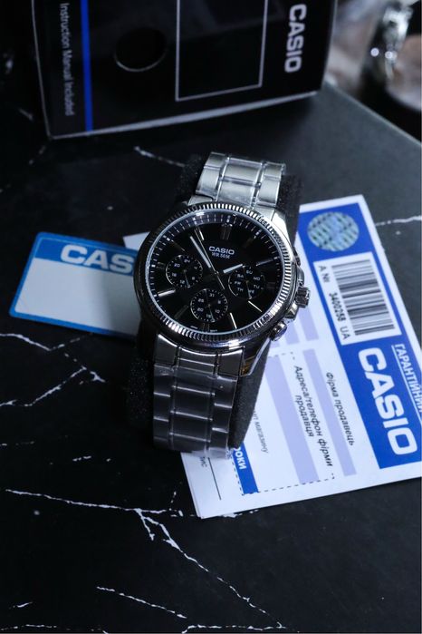 Офіційний Годинник чоловічий Casio MTP-1375D-1  Гарантія Часы мужские