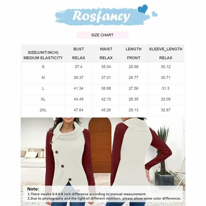 Damski gruby kardigan z guzikami 2xl