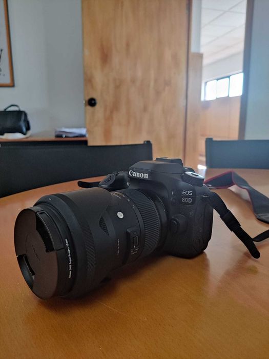 Canon EOS 80D + Sigma 18-35mm f/1.8 Art + acessórios