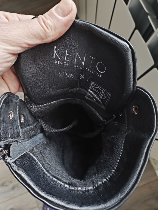 Шкіряні зимові черевики 38 розміру фірми KENTO