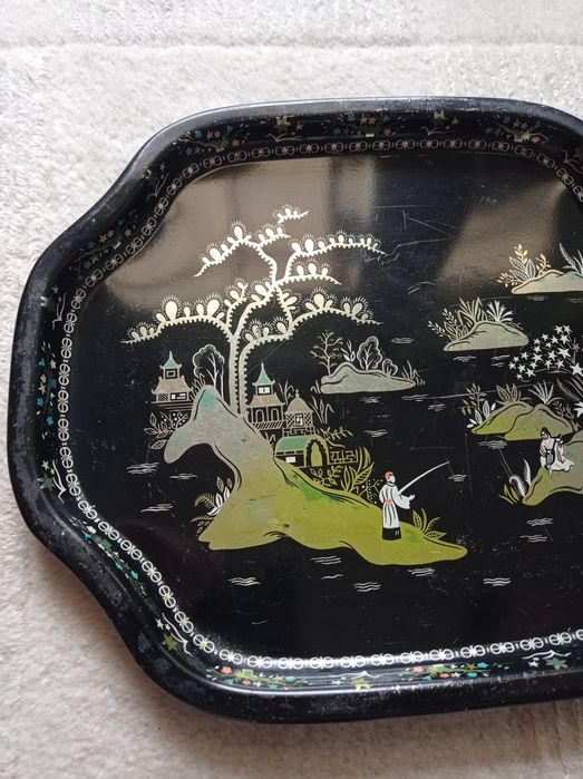 PRL taca metalowa blaszana Stan bardzo dobry