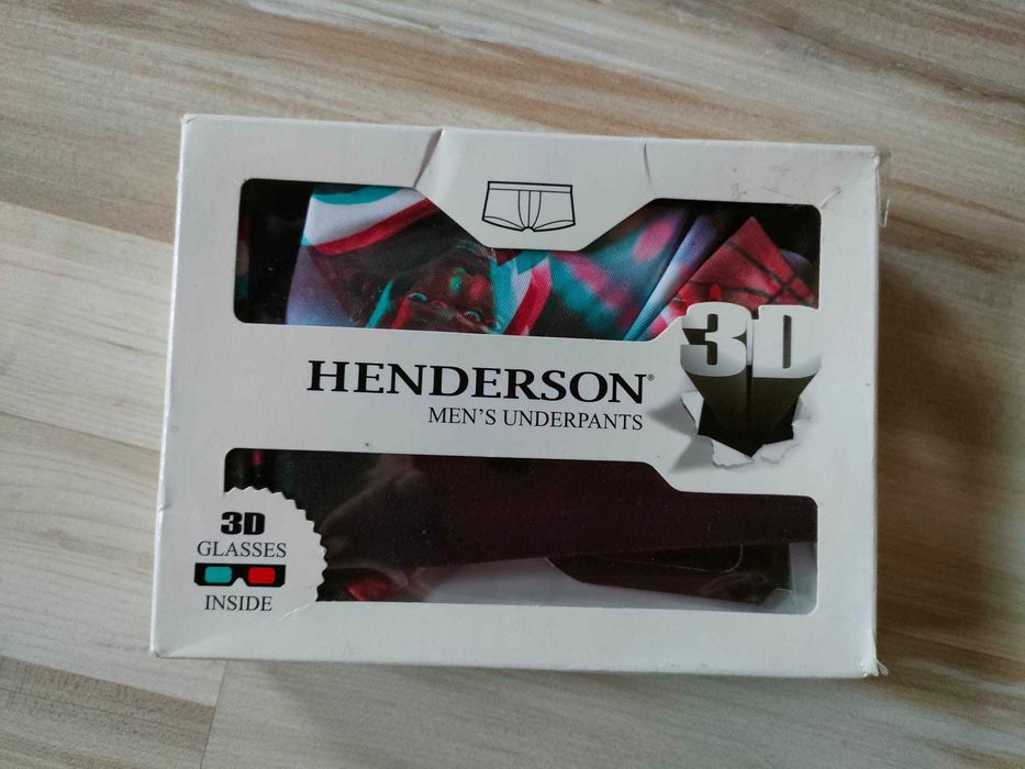 Heanderson Majtki Bokserki / okulary 3D  prezent NOWE rozmiar L.