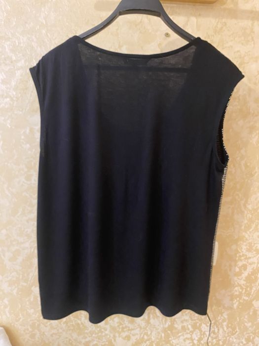 Блузка чорна в стразах