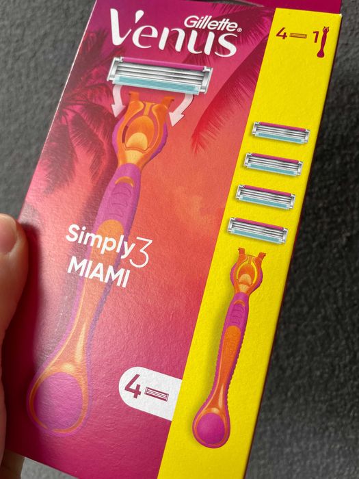 Gillette Venus Simply3 MIAMI – maszynka + 4 wkłady (4w1)