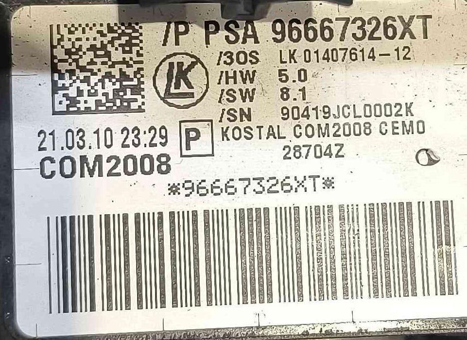 Conjunto / Manetes de Luzes e Limpa Vidros 96667326XT - CITROËN DS3