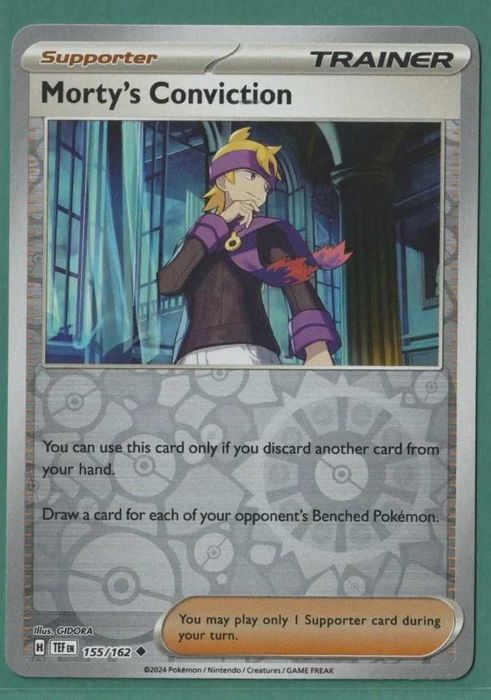 Pokemon MORTY'S CONVICTION Reverse Holo 155/162 Uncommon