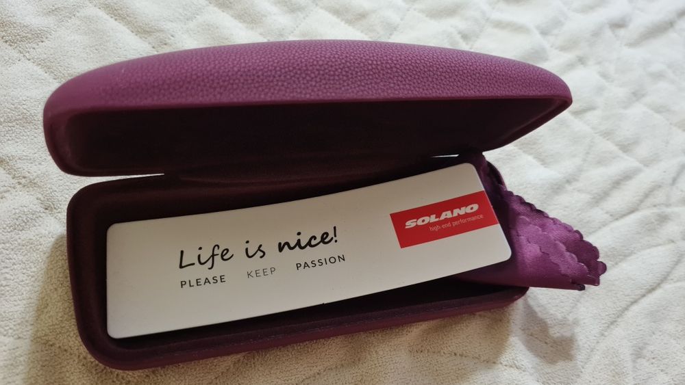 Etui ma okulary Solano plus ściereczka do okularów