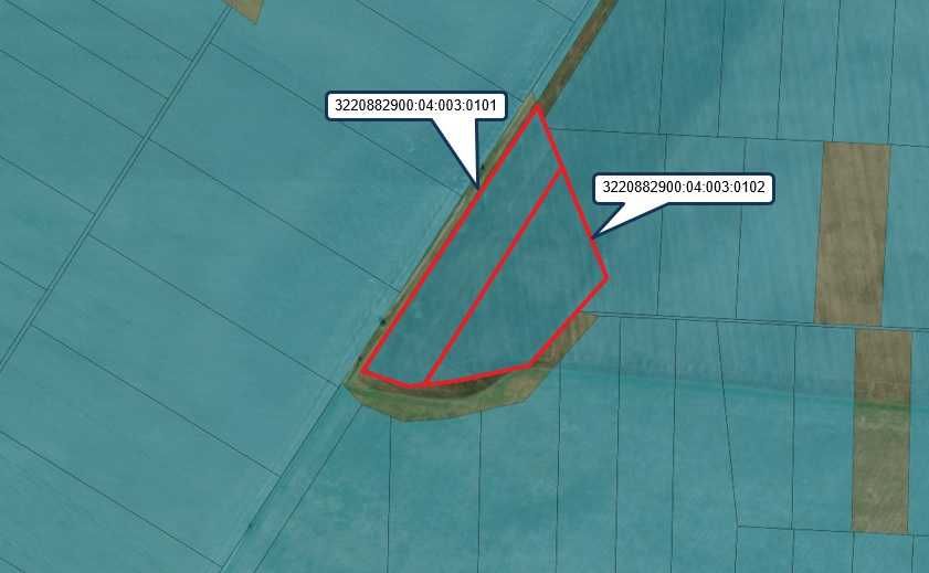 Суміжні земельні ділянки під ОСГ площею 3,9 га Головурівська с/р