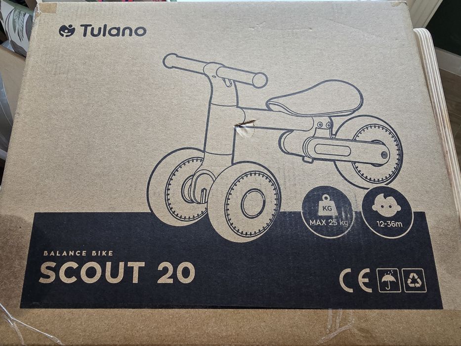 Rowerek biegowy tulano scout 20 pink