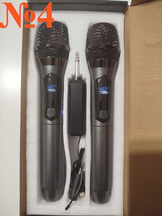 Безпровідні радіо мікрофони бездротові для караоке UHF акумуляторні