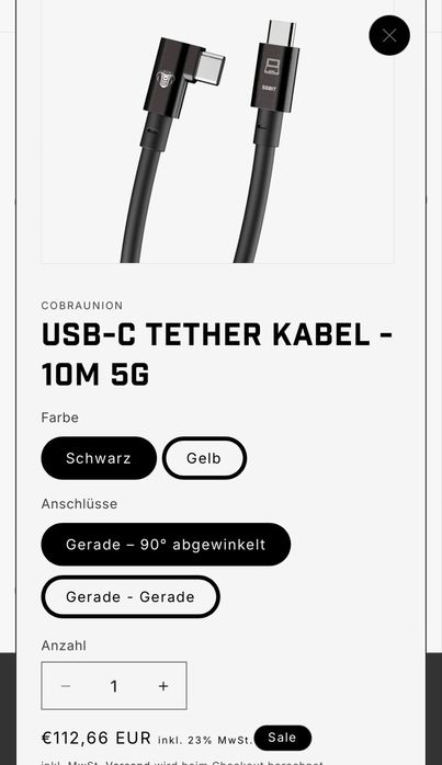 Cabo Tether cobra 10 mt Union firstdigi