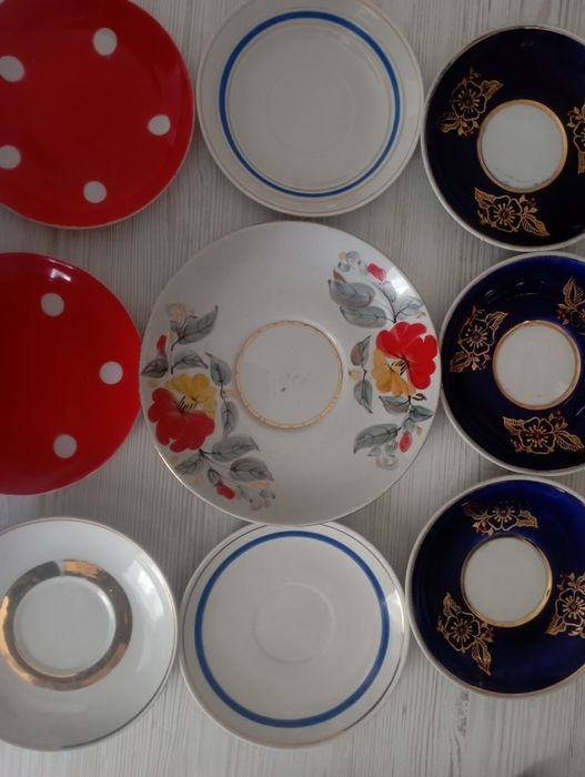 Кераміка Опішня,сервіз ,блюдця,кришки.