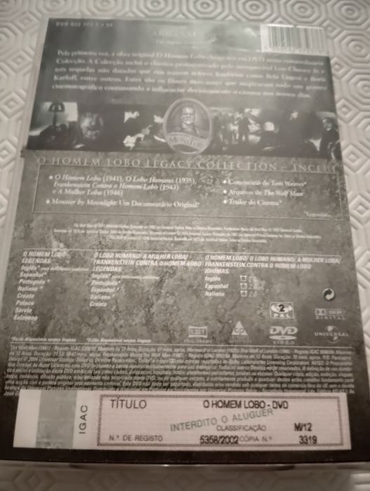 DVD Triplo Filme O Homem Lobo Como Novo