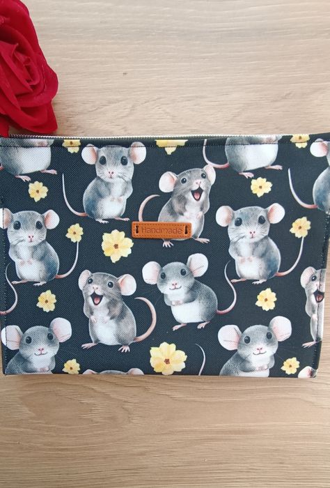 Kosmetyczka organizer w myszki handmade rękodzieło