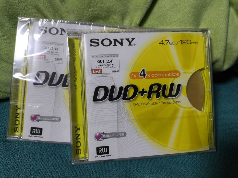 DVD,s de regravação Sony, virgens