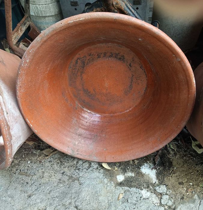 alguidares prato e tacho de barro