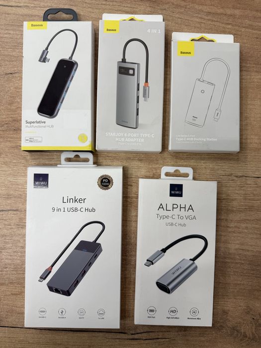 USB-хаб baseus, wiwu,адаптер
