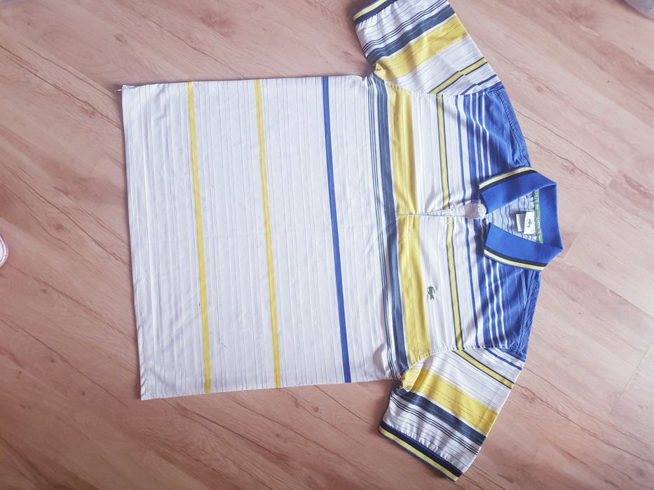 Bawełniana koszulka t-Shirt polo męski marki Lacoste rozmiar M/L.
