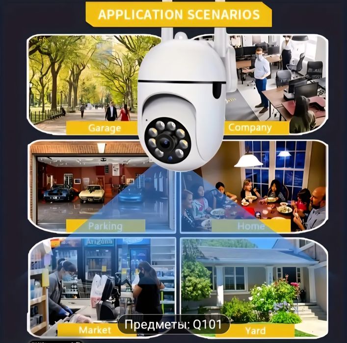 YIIYRY 1080P Full HD видеокамера с поворотом на 360°,