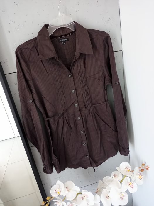 Koszula damska Amisu r.L brązowa