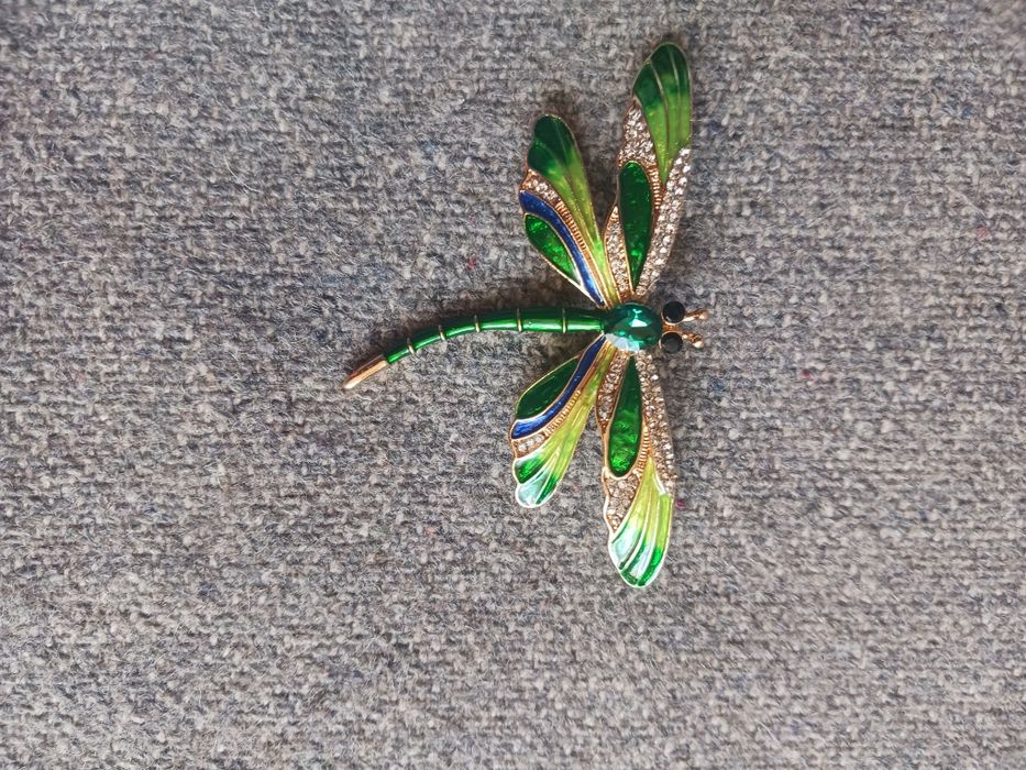 Broszka ważka dwa kolory