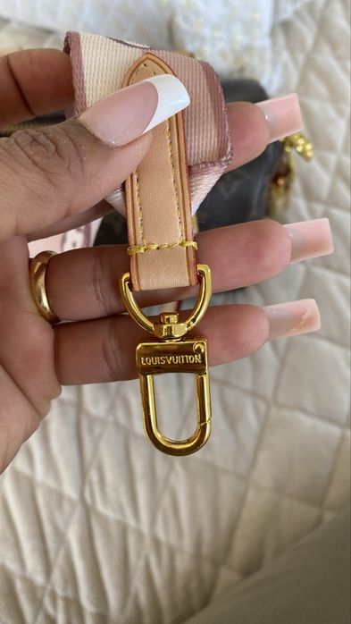 Bolsa de mão com monograma – castanho e bege