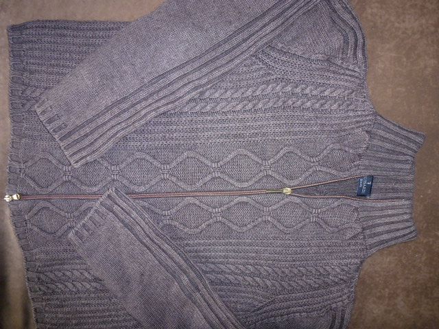 TRUSSARDI sweter rozsuwany roz L/XL j.nowy oryginalny z wełną