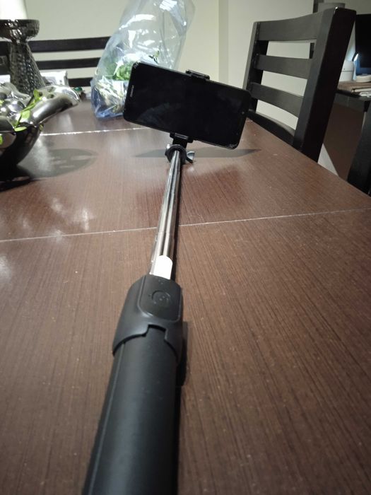 Suporte para Selfie com Base de Três Pernas Rotação de 360 Graus