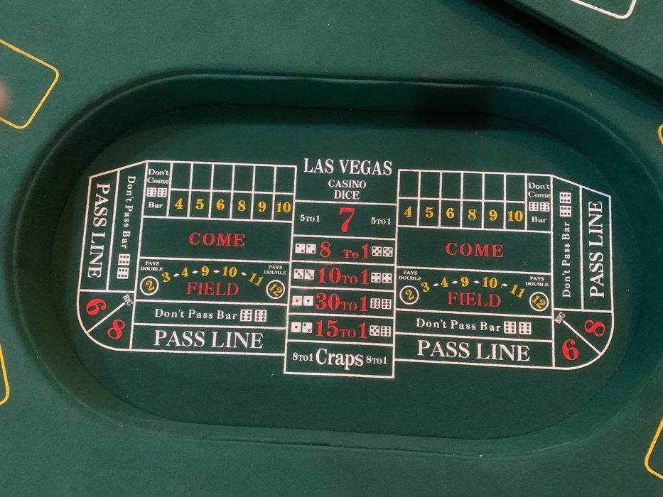 Mesa de póquer (e de blackjack, roleta, craps) e acessórios
