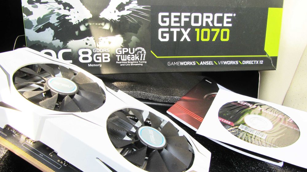 видеокарта Geforce GTX 1070 OC (Overclocked) 8Gb памяти Asus Dual