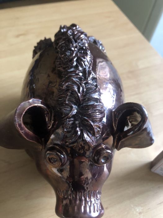 Копилка свинка, майолика, винтаж