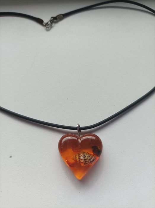 Wisiorek + łańcuszek - serce