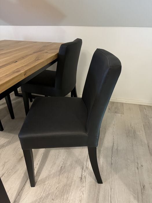 Stol drewniany 140x90 plus 4 krzesla,powystawowy,PROMOCJA!!