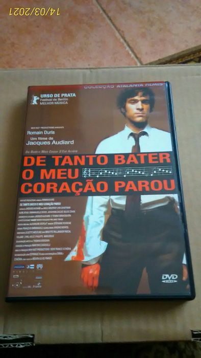 DVD De Tanto Bater o Meu Coração Parou Filme francês com Romain Duris