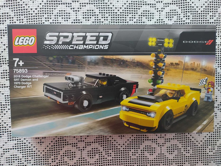 LEGO 75893 SpeedChampions-2018 Dodge Challenger SRT,1970 Dodge Charger
