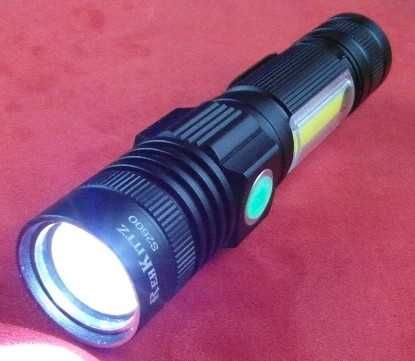Latarka Rehkittz S2600 Ładowana 2500mah 18650 2x Led zoom + Cob Magnes