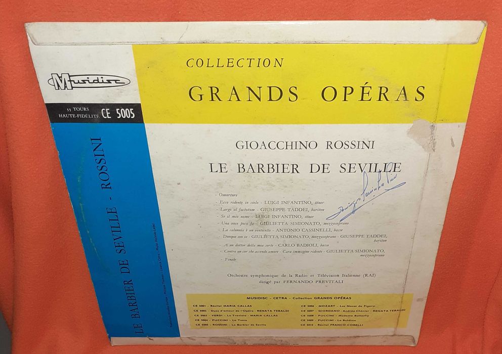 Disco Vinil - Le Barbier de Seville