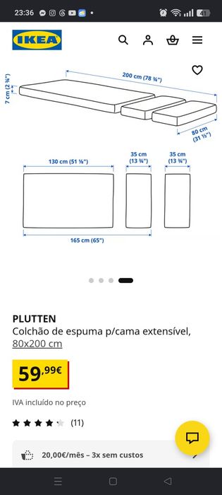 Cama IKEA BUSUNGE criança