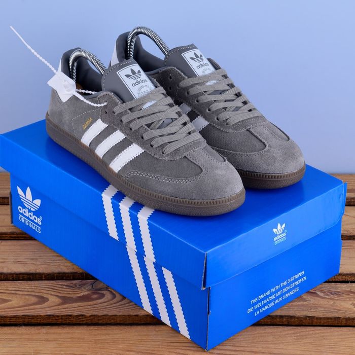 (2016) Акція! Кросівки кеди Adidas Samba замшеві сірі (41 42 ) адідас